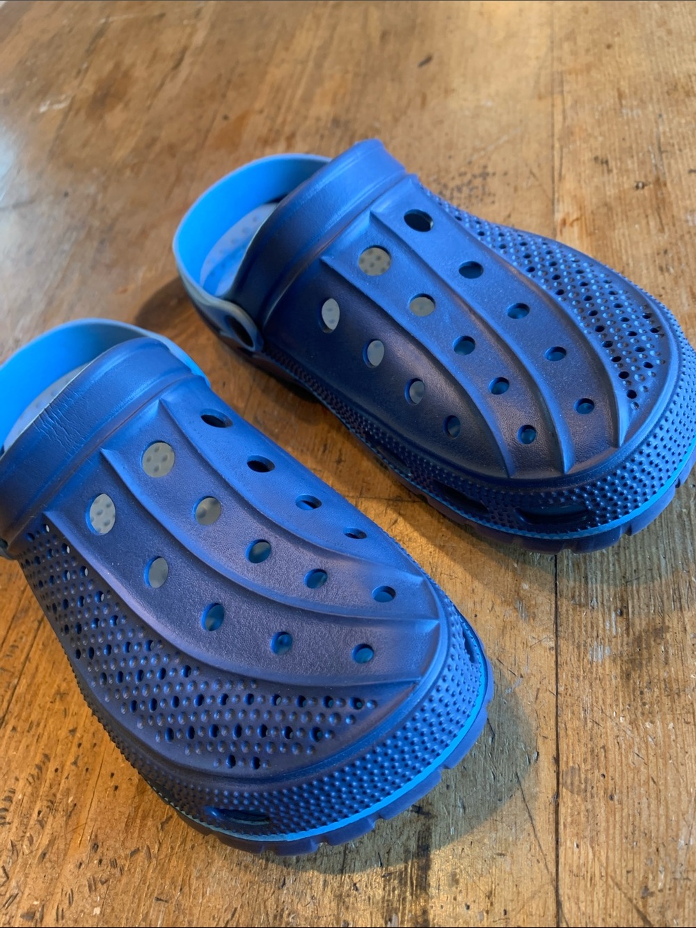Navy Blue Slip-On Clog Sandals - Picture 16 of 16